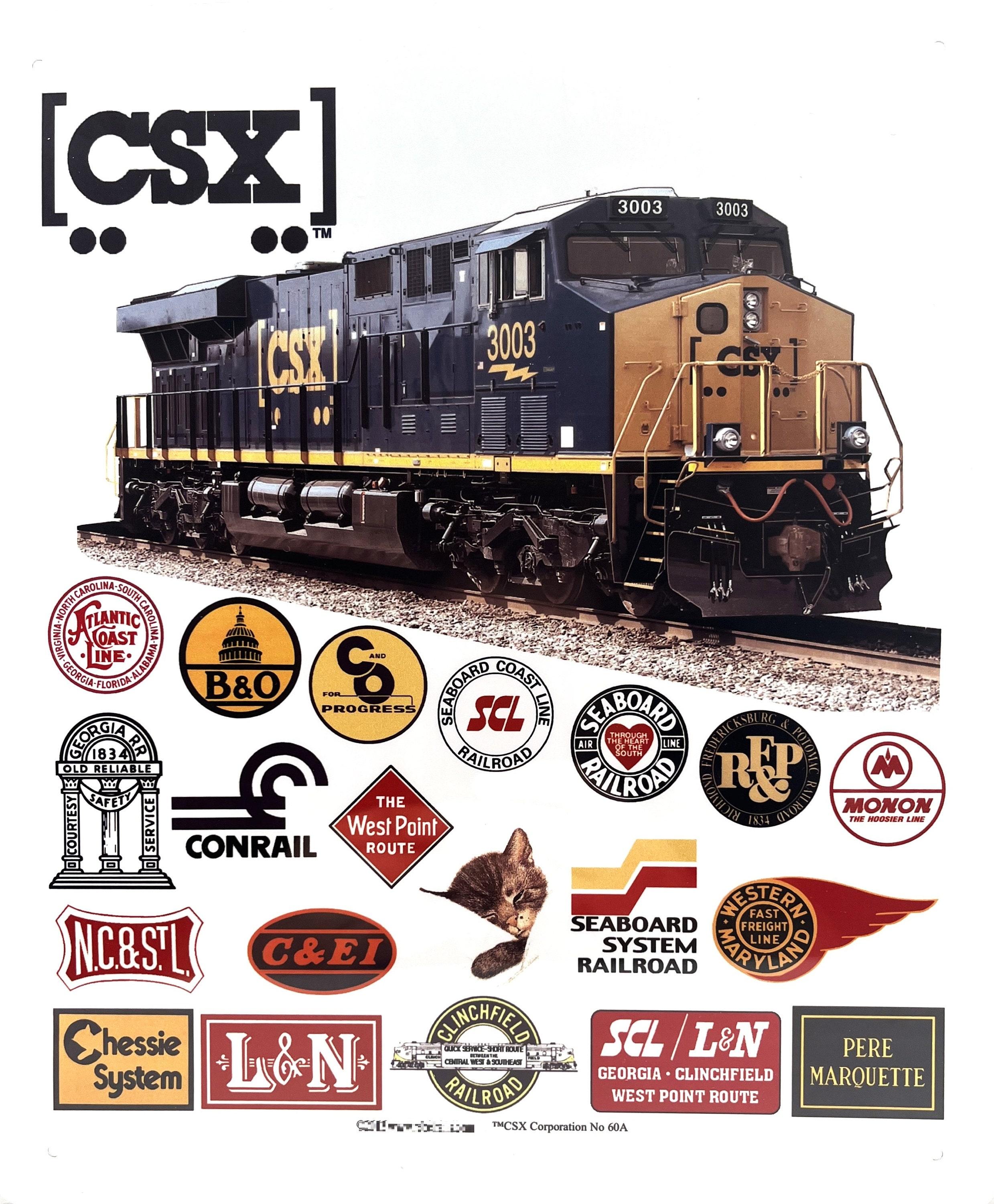 CSX RAILROAD SIGN Trains Heritage Locomotives Trains - Etsy